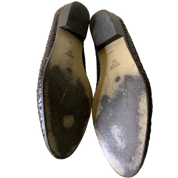 Cabin Creek Leather Womens Shoes Size 10M Woven Weave Made in Brazil Flat - Picture 8 of 12